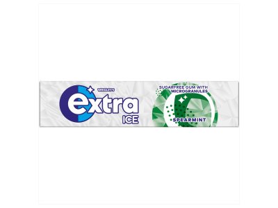 Extra Ice Spearmint Chewing Gum Sugar Free 10 Pieces 