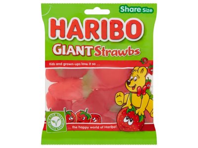 Haribo Giant Strawbs Bag 160g 