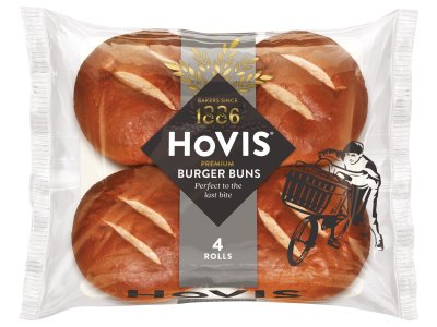 Hovis 4 Premium Burger Buns 