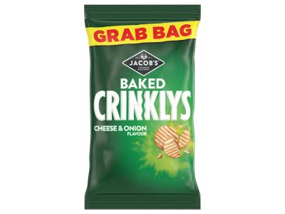 Jacob's Crinklys Cheese & Onion Flavour Grab Bag 45g 