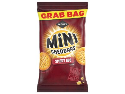 Jacob's Grab Bag Mini Cheddars Smoky Bbq Flavour 45g 