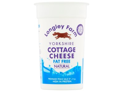 Longley Farm Yorkshire Fat Free Natural Cottage Cheese 250g 