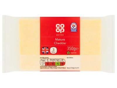 Co Op British Mature Cheddar 350g 