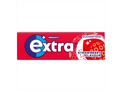 Extra Strawberry Flavour Sugarfree Chewing Gum 10 Pieces 